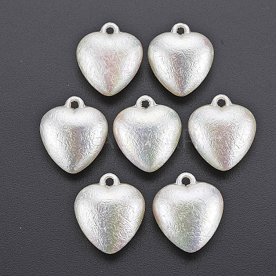Electroplated ABS Plastic Imitation Pearl Pendants KY-T023-008A-01-1