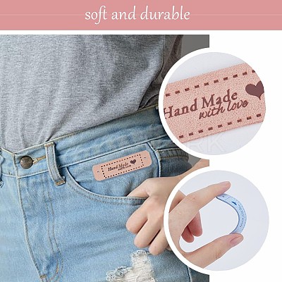 45Pcs 9 Colors PU Leather Label Tags DIY-GF0008-52-1