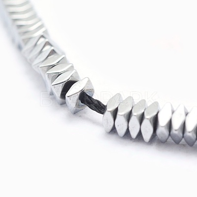 Electroplate Non-magnetic Synthetic Hematite Beads Strands G-L489-D07-1