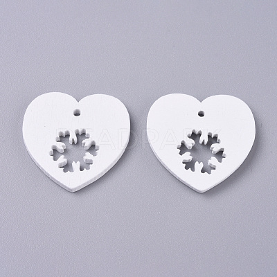 Natural Poplar Wood Pendants WOOD-D010-10B-1