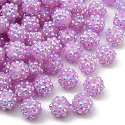 AB-Color Resin Rhinestone Beads RESI-S315-10x12-10-1