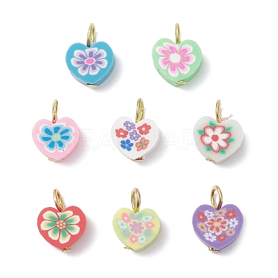 Handmade Polymer Clay Pendants PALLOY-JF04357-02-1