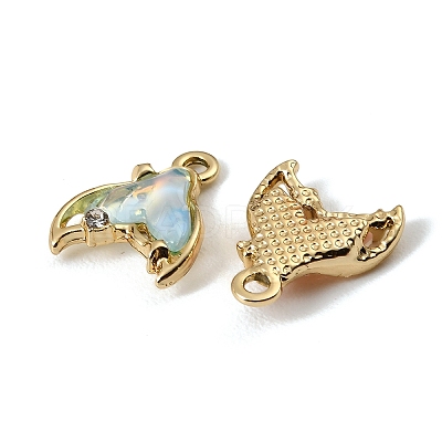 UV Plating Alloy Glass Pendants FIND-K032-17G-1
