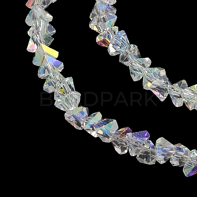 Electroplate Transparent Glass Beads Strands EGLA-P061-04C-AB22-1