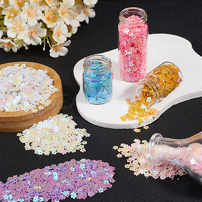 120G 6 Colors Plastic Sequins Beads PVC-CP0001-02C-1
