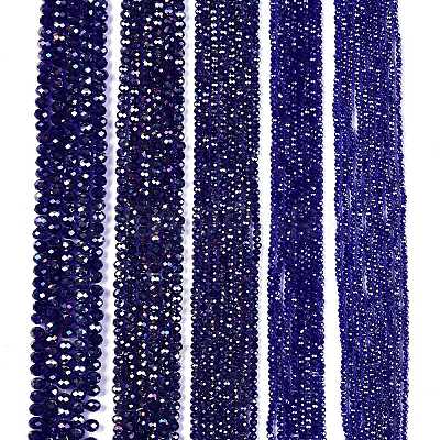 Electroplate Glass Beads Strands EGLA-A044-T3mm-B06-1