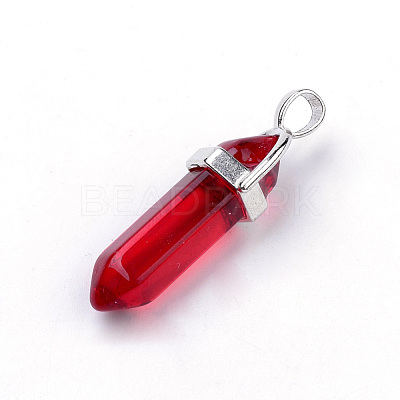 Glass Pointed Pendants GLAA-S167-06-1