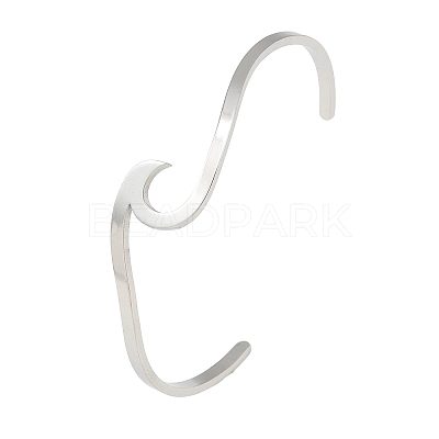 Tarnish Resistant 304 Stainless Steel Cuff Bangles BJEW-G611-01P-1