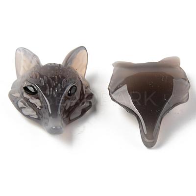 Natural Grey Agate Pendants G-R478-005D-1