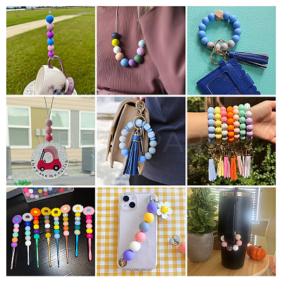50Pcs Food Grade Eco-Friendly Silicone Beads SIL-TADJ0001-03J-1