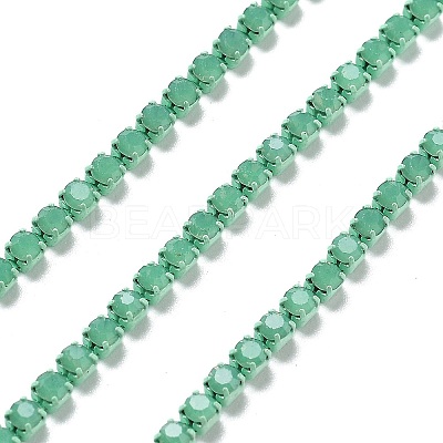 Iron Rhinestone Glass Cup Chain CH-U001-01I-1
