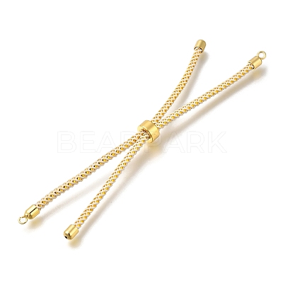 Braided Cotton Cord Slider Bracelet Making MAK-R001-01G-17-1