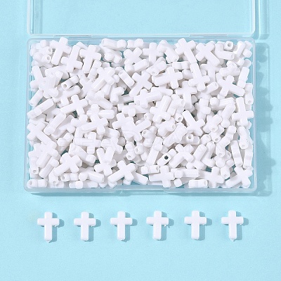 200Pcs Opaque Acrylic Beads SACR-FS0001-39I-1