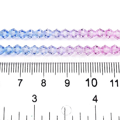 Gradient Color Baking Paint Glass Bead Strands X1-DGLA-A039-T6mm-A019-1