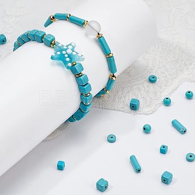 10 Strands 5 Style Synthetic Turquoise Beads G-OC0002-15-1