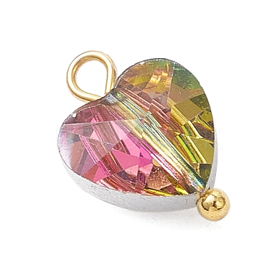 Transparent Glass Charms PALLOY-JF04198-01-1
