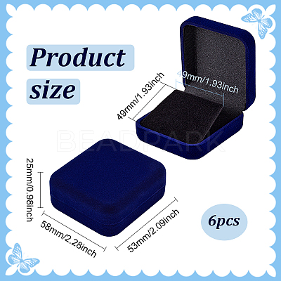 Flocking Plastic Badge Storage Box CON-WH0105-04A-1