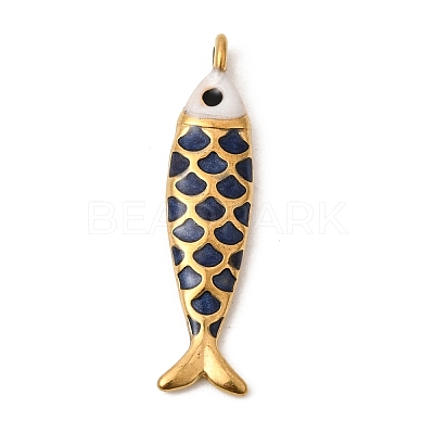 304 Stainless Steel Enamel Pendants STAS-B128-52G-04-1