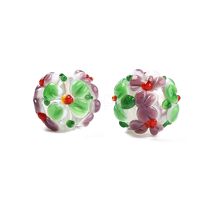 Handmade Two-Tone Lampwork Beads X-LAMP-T022-01A-12-1