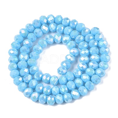 Electroplate Glass Beads Strands LS-EGLA-A044-P6mm-B08-1