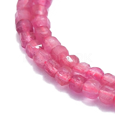 Natural Pink Tourmaline Beads Strands G-P457-B01-02B-1