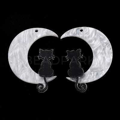Halloween Printed Acrylic Pendants MACR-M021-01-1-1