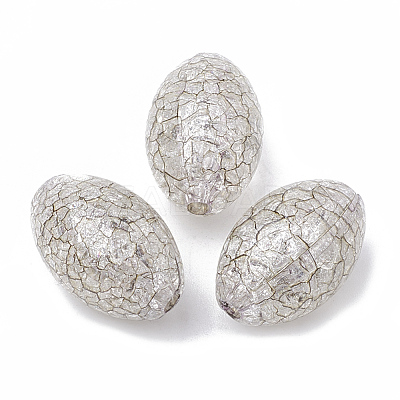 Crackle Acrylic Beads X-CACR-N001-01-1