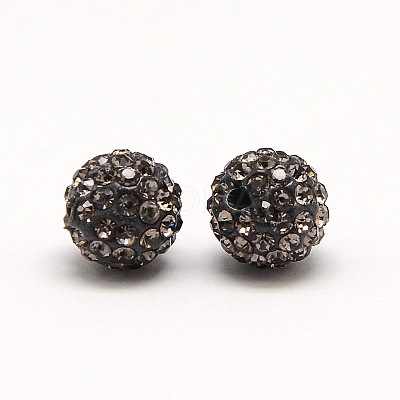 Polymer Clay Rhinestone Beads RB-A053-6mm-12-1
