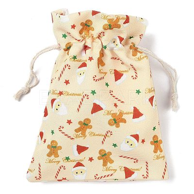 Christmas Theme Cloth Printed Storage Bags ABAG-F010-02C-04-1