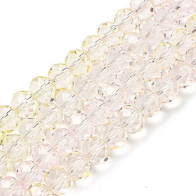 Transparent Painted Glass Beads Strands LS-DGLA-A034-T8mm-A25-1