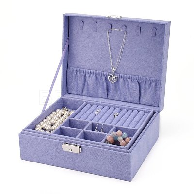 Velvet & Wood Jewelry Boxes VBOX-I001-02B-1