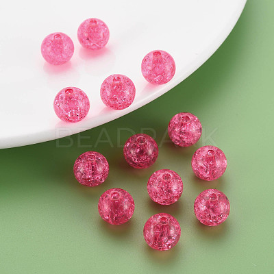 Transparent Crackle Acrylic Beads MACR-S373-66A-N09-1