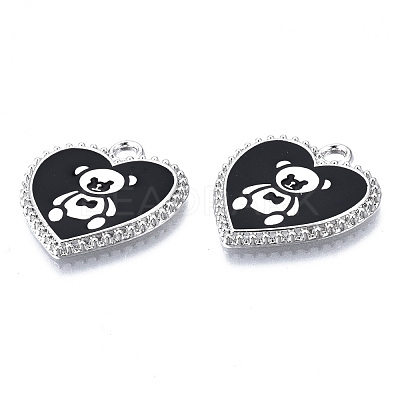 Eco-Friendly Alloy Enamel Pendants X-ENAM-Q437-042P-01-NR-1