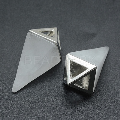 Natural Quartz Crystal Pendants KK-E757-D-02P-1