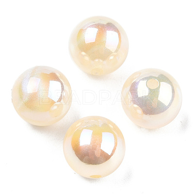ABS Plastic Imitation Pearl Beads PACR-N013-01B-04-1