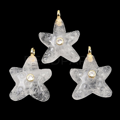 Natural Quartz Crystal Pendants X-G-H353-01G-02-1