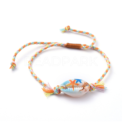 Adjustable Braided Bead Bracelets BJEW-JB05152-03-1