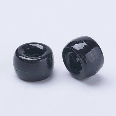 Opaque Acrylic European Beads X-PL338-45-1