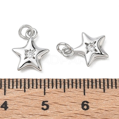 SHEGRACE Brass Clear Cubic Zirconia Pendants XGRQ3K289-526P-1