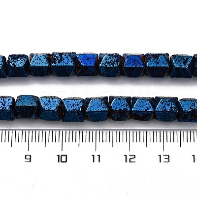 Electroplated Natural Lava Rock Beads Strands G-A256-D01-01C-1
