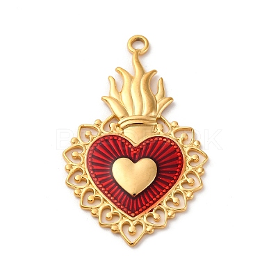 304 Stainless Steel Enamel Pendants LS-STAS-D362-01G-03-1