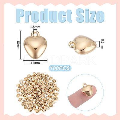 100Pcs CCB Plastic Pendants CCB-UN0001-03G-1