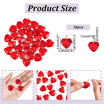 Transparent Spray Painted Glass Pendants GLAA-HY0001-06-1
