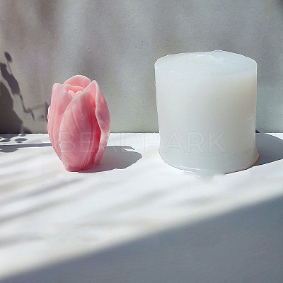 DIY Tulip Flower Silicone Candle Molds CAND-PW0014-08-1