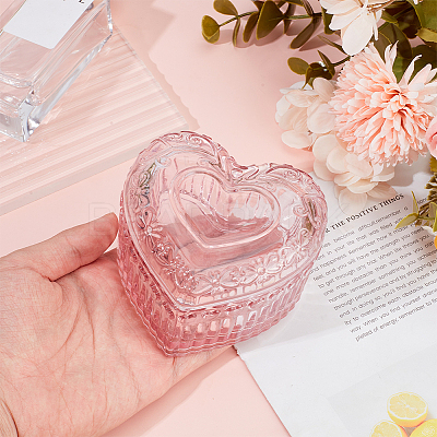 Heart Shaped Glass Jewelry Storage Boxes DIY-WH0899-48A-1