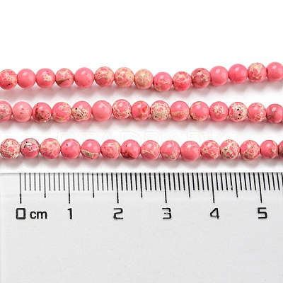 Synthetic Imperial Jasper Dyed Beads Strands G-D077-A01-02-1
