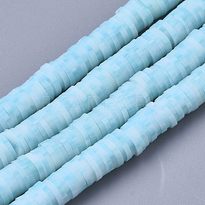 Handmade Polymer Clay Bead Strands CLAY-S094-6mm-B06-1