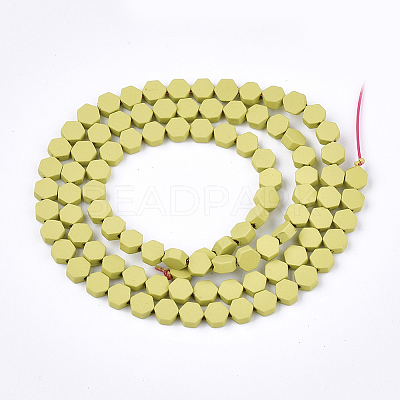 Spray Painted Non-magnetic Synthetic Hematite Beads Strands G-T116-03A-06-1