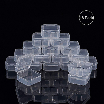 Transparent Plastic Bead Containers CON-BC0004-54-1