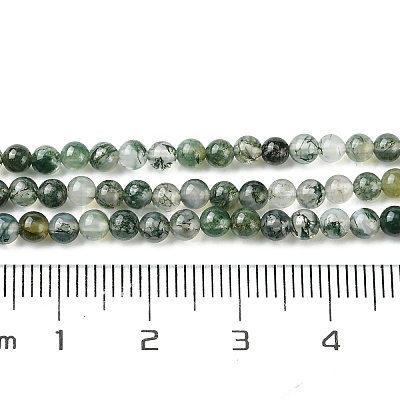 Natural Moss Agate Beads Strands G-K365-C06-01-1